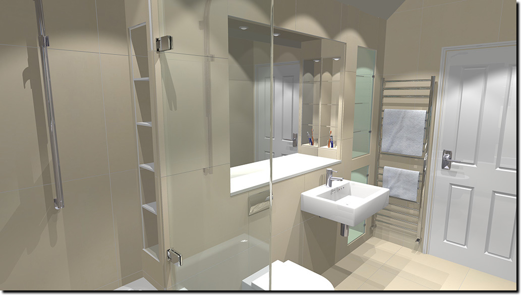 Family Bathroom Design 1 - Render 2